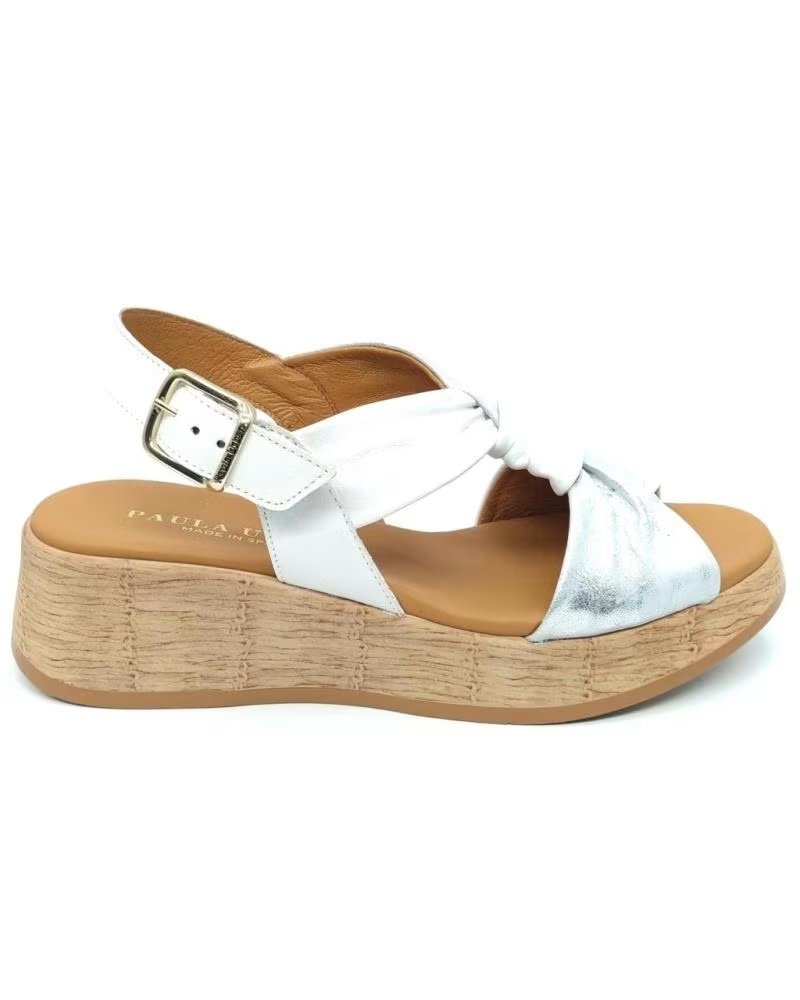 Sandalen für Damen PAULA URBAN SANDALIA 33-710 -PLATA BLANCO