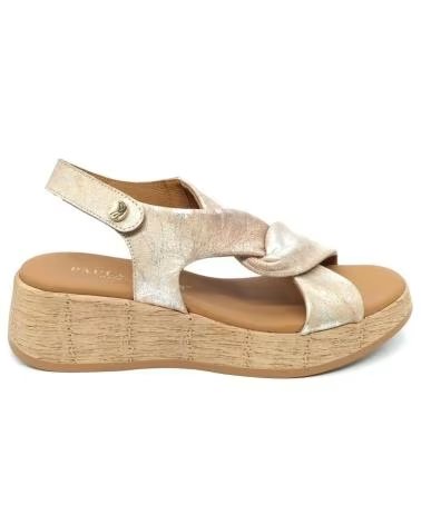 Woman Sandals PAULA URBAN SANDALIA 33-614 ARENA METAL METáLICO