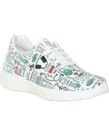CALZADOS ALMENA FLOSSY - ZAPATILLA SANITARIA PROFESIONAL - SUPER COMODAS BLANCO