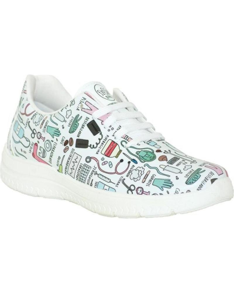 CALZADOS ALMENA FLOSSY - ZAPATILLA SANITARIA PROFESIONAL - SUPER COMODAS BLANCO