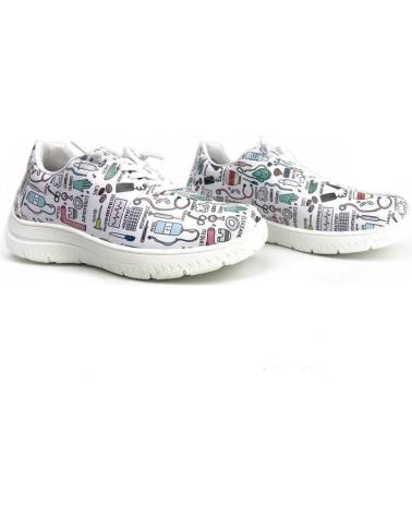CALZADOS ALMENA FLOSSY - ZAPATILLA SANITARIA PROFESIONAL - SUPER COMODAS BLANCO