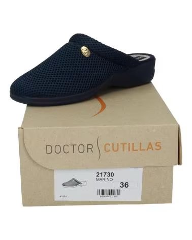 Calzado de casa de Mujer D`CUTILLAS PANTUFLAS DOCTOR CUTILLAS 21730 ANCHO ESPECIAL MARINO