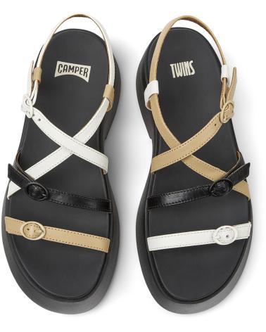 CAMPER SANDALIAS DE PIEL TWINS K201713 NEGRO004