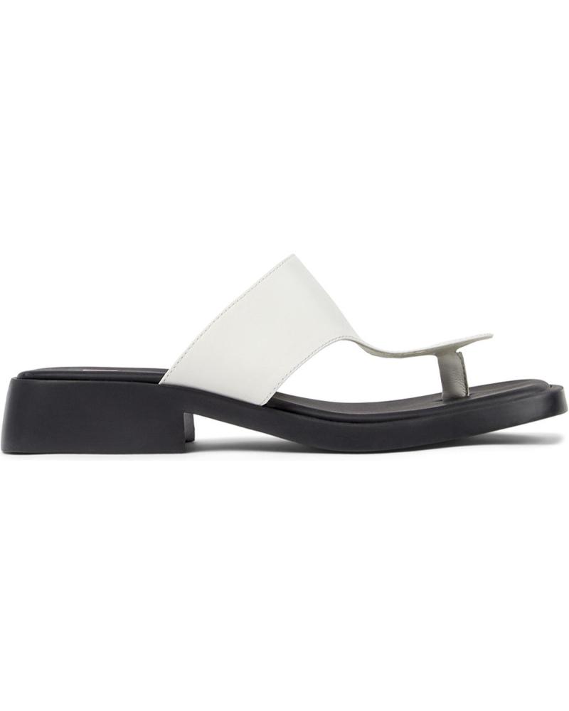 CAMPER SANDALIA TWINS DE PIEL CON SUELA DE GOMA BLANCO