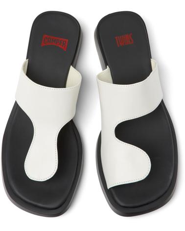 CAMPER SANDALIA TWINS DE PIEL CON SUELA DE GOMA BLANCO
