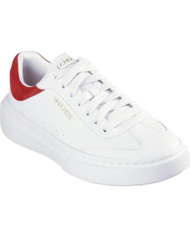 SKECHERS CORDOVA CLASSIC-LIGHTO BLANCA-ROJA BLANCO