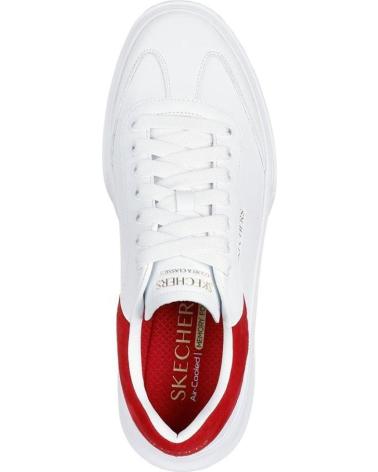 SKECHERS CORDOVA CLASSIC-LIGHTO BLANCA-ROJA BLANCO
