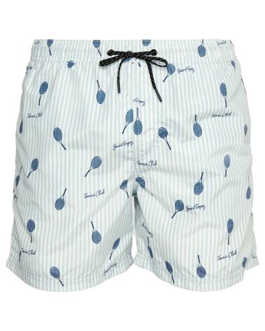 JACK & JONES BADEHOSE 12210033 BLAU MIT SCHLÄGER-PRINT AZUL