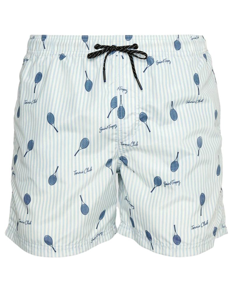 JACK & JONES BADEHOSE 12210033 BLAU MIT SCHLÄGER-PRINT AZUL