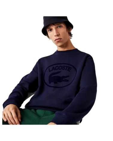 LACOSTE SWEATSHIRT SH025400166 MARINEBLAU MIT GESTICKTEM LOGO AZUL
