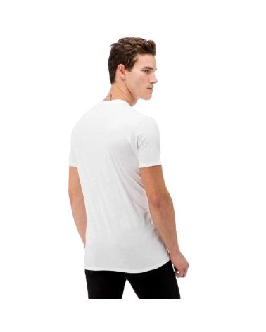LACOSTE V-NECK T-SHIRT TH2036 WHITE BLANCO