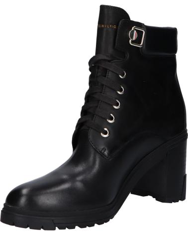 Bottes pour Femme TOMMY HILFIGER FW0FW06726 HEEL LACE UP BOOT BDS BLACK
