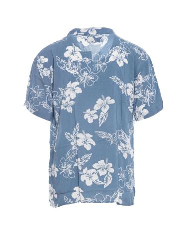 JACK & JONES 12244087 BLUE PRINTED SHIRT AZUL