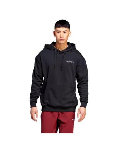 ADIDAS ORGANISER LOGO HOODIE BLACK - MODEL IB6565 NEGRO