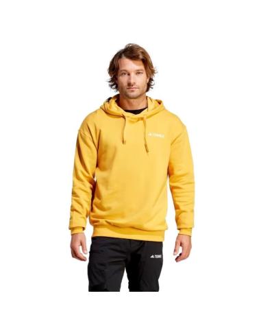 ADIDAS TX LOGO HOODY IB2705 SWEAT À CAPUCHE JAUNE POUR HOMME AMARILLO