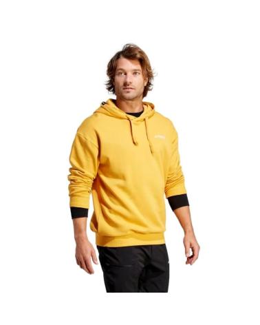 ADIDAS TX LOGO HOODY IB2705 FELPA CON CAPPUCCIO GIALLA DA UOMO AMARILLO