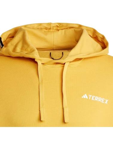 ADIDAS TX LOGO HOODY IB2705 FELPA CON CAPPUCCIO GIALLA DA UOMO AMARILLO