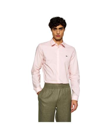 LACOSTE CH5620 PINK SLIM FIT SHIRT ROSA