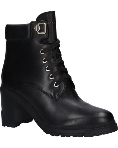 Bottes pour Femme TOMMY HILFIGER FW0FW06726 HEEL LACE UP BOOT BDS BLACK