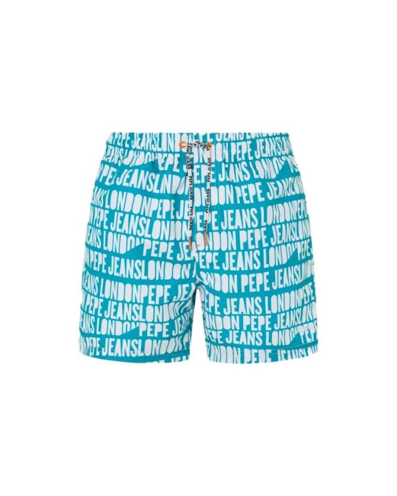 PEPE JEANS LOGO SWIM SHORTS PMB10384 BLUE AZUL