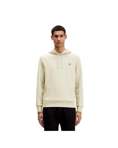 FRED PERRY TIPPED HOODED SWEATSHIRT M2643 ECRU BEIGE BEIGE