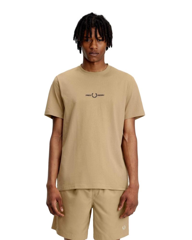 FRED PERRY T-SHIRT M4580 BRAUN MARRóN