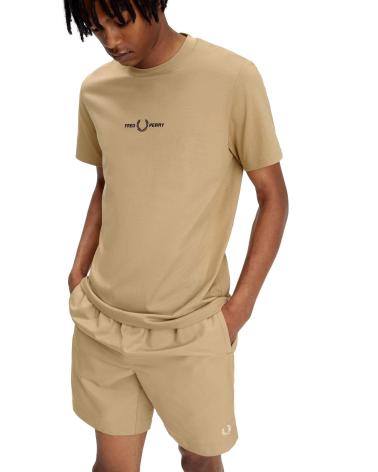 FRED PERRY T-SHIRT M4580 BRAUN MARRóN