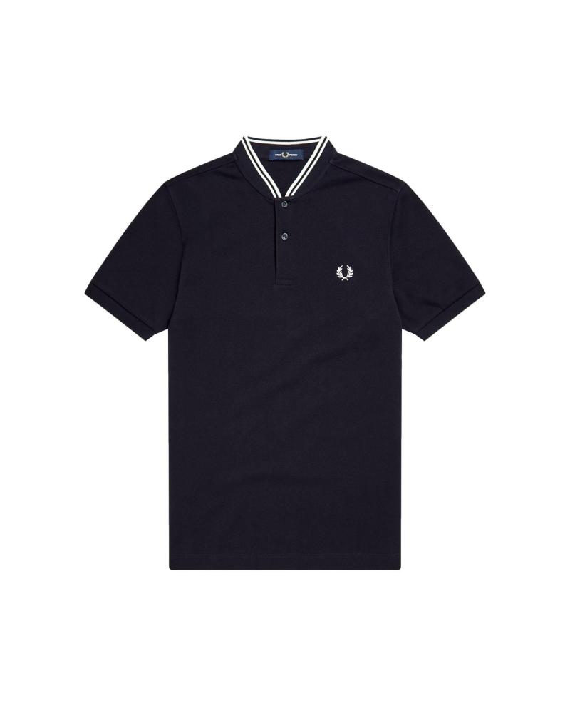 POLO FRED PERRY GOLA BOMBER M4526 AZUL AZUL