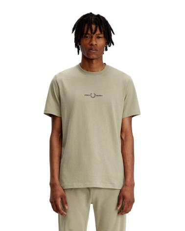 T-SHIRT FRED PERRY M4580 CINZA COM LOGÓTIPO BORDADO GRIS