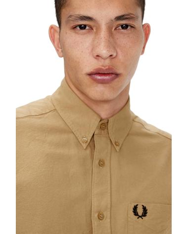 FRED PERRY OXFORD SHIRT M5516 BROWN MARRóN