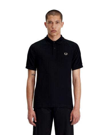 Início-FRED-PERRY-POLO-CON-CINTA-DEPORTIVA-HOMBRE-M7728-NEGRO