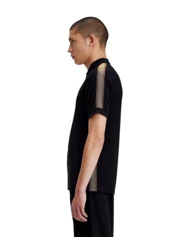 Início-FRED-PERRY-POLO-CON-CINTA-DEPORTIVA-HOMBRE-M7728-NEGRO