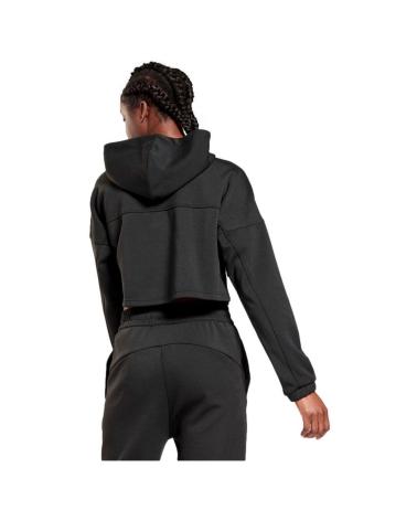 CAMISOLA CROPPED COM CAPUZ REEBOK GS1917 PRETA NEGRO