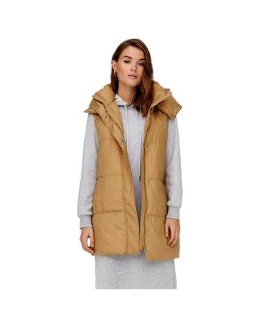 ONLY 15220376 LANGER STEPPWESTE MIT KAPUZE BEIGE BEIGE
