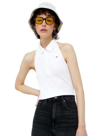 TOMMY JEANS POLO GOLA HALTER BRANCO DW0DW15329 BLANCO