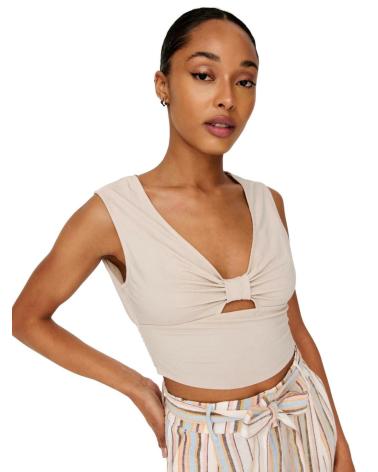 TOP CROPPED SENZA MANICHE ONLY JANY BEIGE MODELLO 15294427 BEIGE