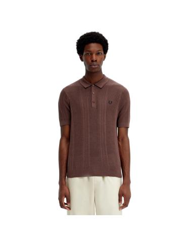 Startseite-FRED-PERRY-POLO-PUNTO-GANCHILLO-K7861-MARRóN