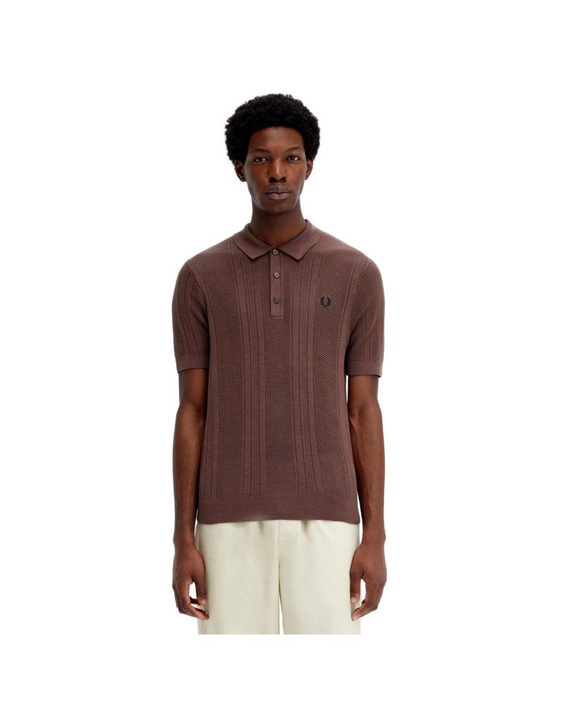 Startseite-FRED-PERRY-POLO-PUNTO-GANCHILLO-K7861-MARRóN