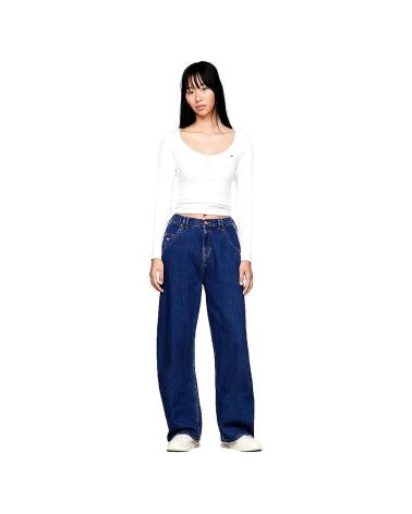 Home-TOMMY-JEANS-CAMISETA-SLIM-ACANALADA-MUJER-DW0DW17390-BLANCO