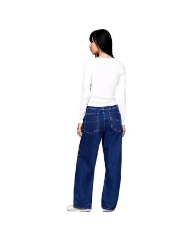 Home-TOMMY-JEANS-CAMISETA-SLIM-ACANALADA-MUJER-DW0DW17390-BLANCO