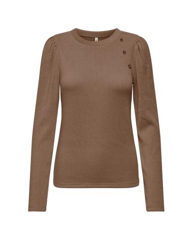ONLY 15321109 - MAGLIONE IN MAGLIA MARRONE MARRóN