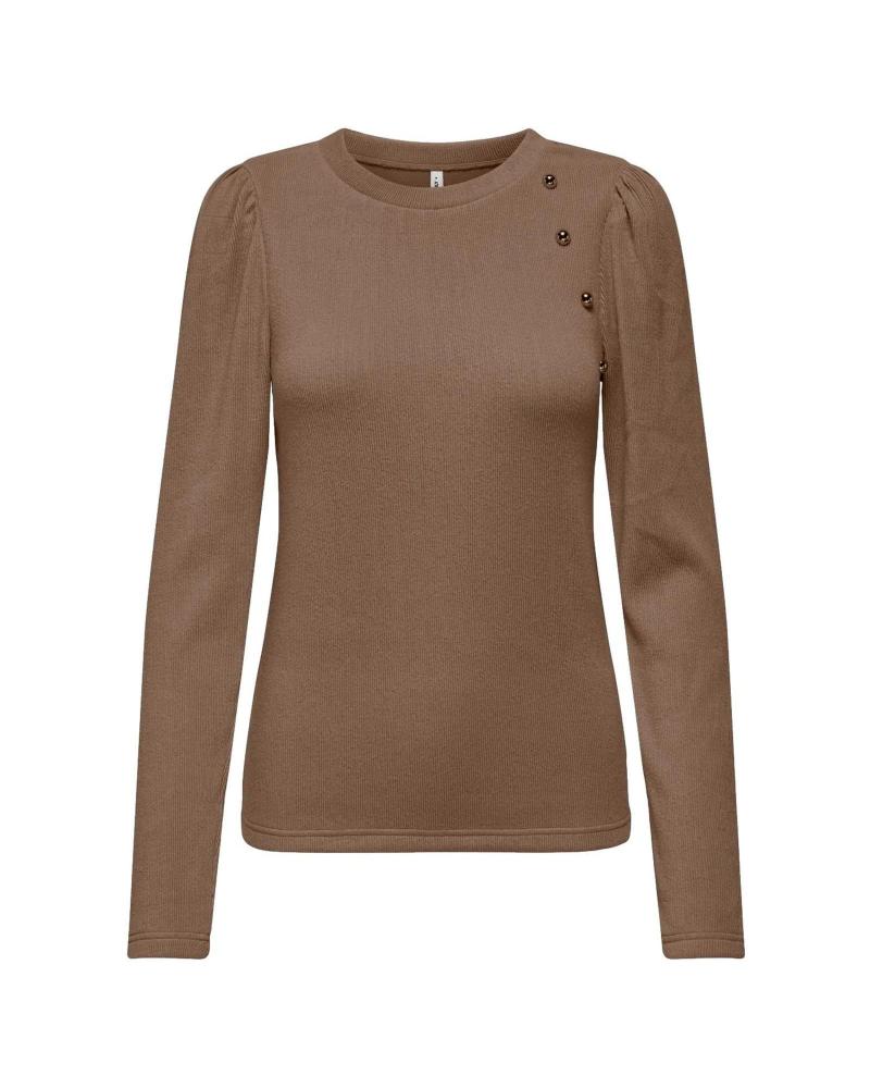 ONLY 15321109 - MAGLIONE IN MAGLIA MARRONE MARRóN