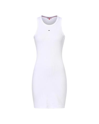 VESTIDO TOMMY JEANS ESSENTIAL BODYCON DW0DW17406 BLANCO BLANCO
