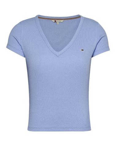 T-SHIRT AJUSTADA TOMMY JEANS ESSENTIAL AZUL DW0DW17385 AZUL