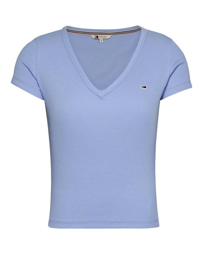 TOMMY JEANS ESSENTIAL FITTED T-SHIRT BLUE DW0DW17385 AZUL
