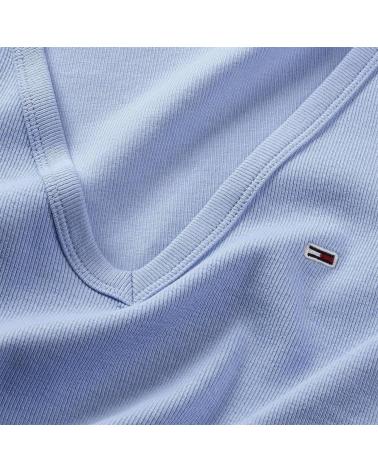 TOMMY JEANS ESSENTIAL FITTED T-SHIRT BLUE DW0DW17385 AZUL