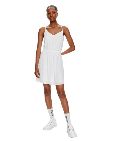 TOMMY JEANS ESSENTIAL STRAPPY DRESS WHITE DW0DW17936 BLANCO