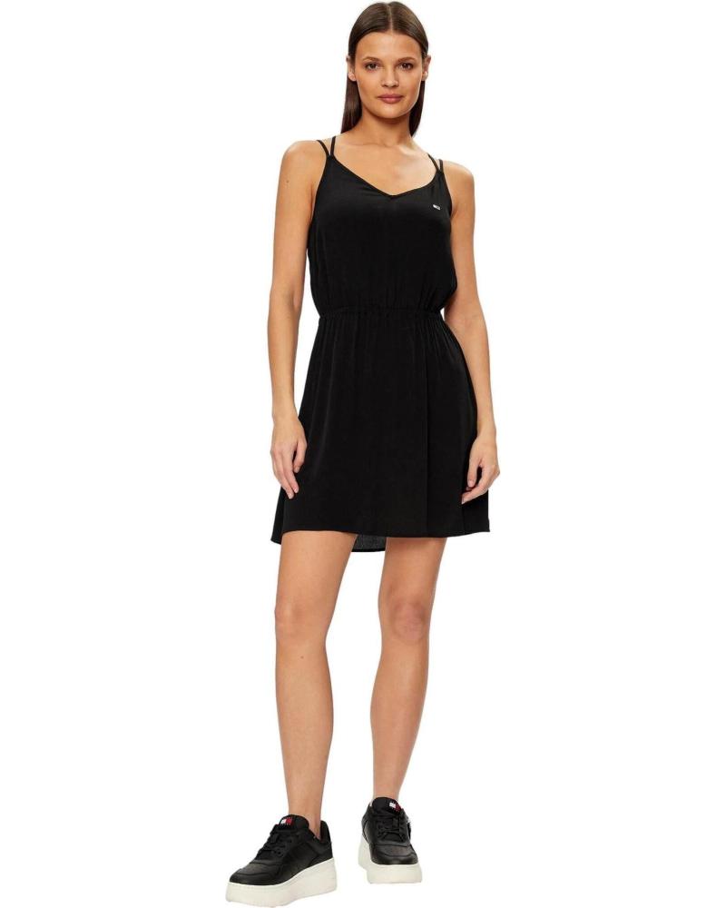 TOMMY JEANS VESTIDO MUJER ESSENTIAL STRAPPY DW0DW17936 NEGRO