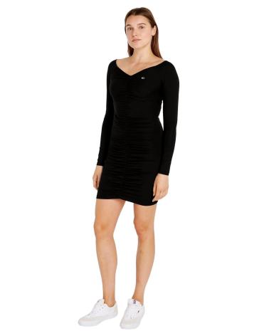 Home-TOMMY-JEANS-VESTIDO-MUJER-SHOULDER-GATHER-DW0DW17939-NEGRO