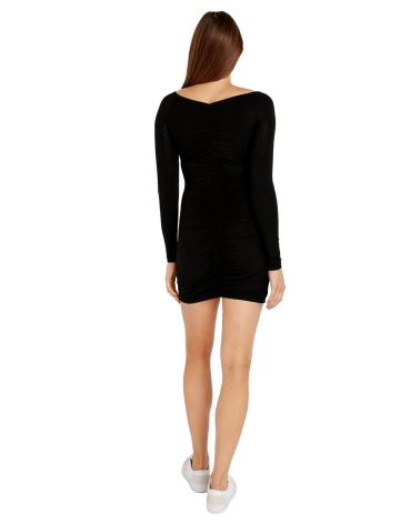 Home-TOMMY-JEANS-VESTIDO-MUJER-SHOULDER-GATHER-DW0DW17939-NEGRO